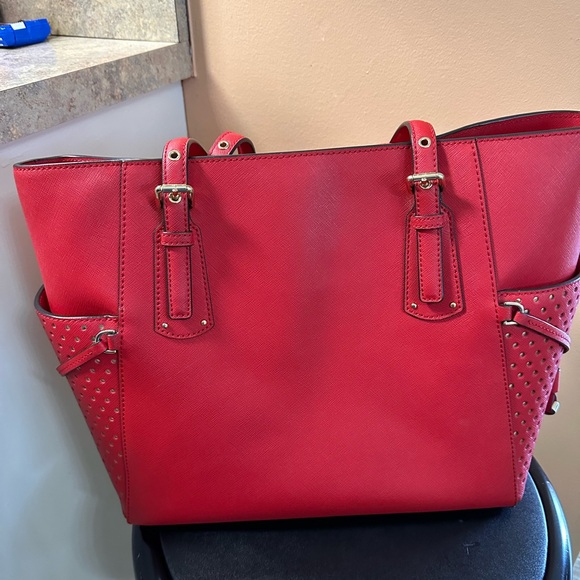 NWOT Michael Kors Scarlet Red Tote Bag - Picture 6 of 13